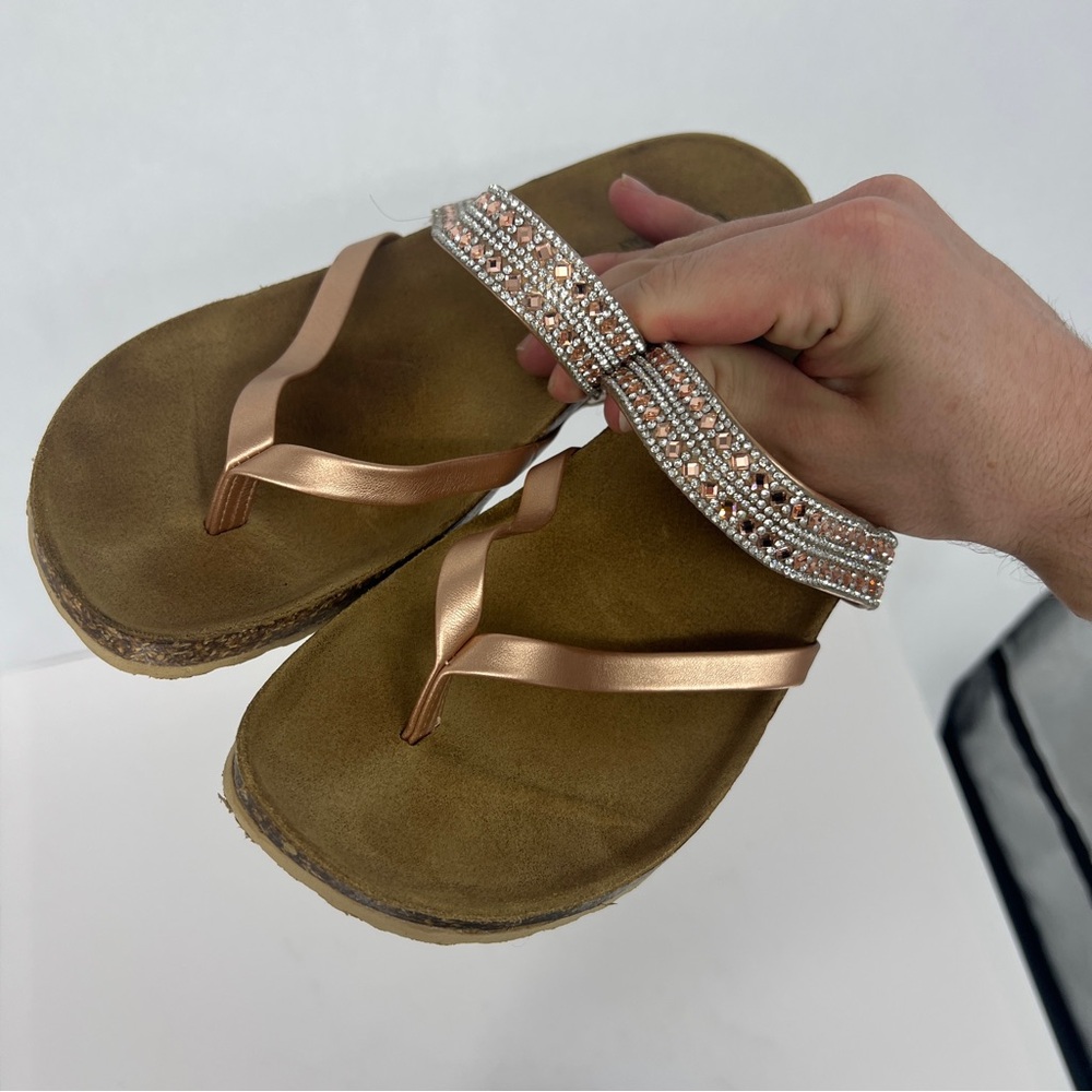 Stylish Bronze Rhinestone Sandals